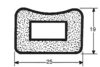 Uszczelka gumowa kom�rkowa 25x19mm (opak. 25m)