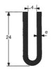 Uszczelka gumowa na kraw�d� 4mm/2mm (opak. 25m)