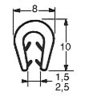 Os�ona kraw�dzi 1,5-2,5mm czarny (opak. 100m)