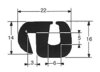 Uszczelka gumowa na kraw�d� 6/3mm (opak. 25m)