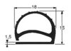 Uszczelka gumowa ID 18x15mm szara (odcin. 30m) Uszczelka gumowa ID 18x15mm szara (odcin. 30m)