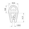 Uszczelka gumowa Retis zbrojona na krawędź 1,5-5 mm (50m)