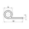 Uszczelka typu P 32x14mm (opakowanie 25m)
