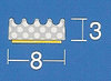 Uszczelka samoprzylepna GUE 8x3mm czarna (150m)