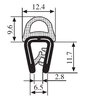 Uszczelka gumowa Retis zbrojona na krawędź 1-4 mm (50m)