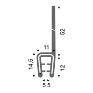 Uszczelka na krawędź zbrojona z EPDM 3-4mm