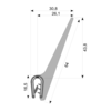 Uszczelka na krawędź zbrojona z EPDM 1-2.5mm niepalna (NFF16-101)