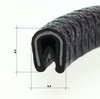 Osłona krawędzi Retis zbrojona 1-2mm czarna (1 metr)
